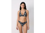 Bikini brésilien high leg bas de maillot imprimé