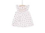 Robe blanche sans manches à imprimé fantaisie