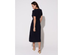 Robe midi unie MARINE