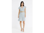 Robe cache-coeur avec ceinture rafia
