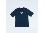 Tee shirt anti UV manches courtes Femme - Logo bleu indigo