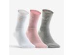Chaussettes de sport Puma hautes x3 blanc rose gris