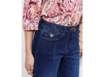 Jean pantacourt large MARINE Femme