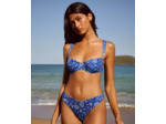 Maillot de bain tanga imprimé paisley et coquillages