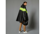 PONCHO PLUIE VISIBILITE JOUR VELO VILLE 120 NOIR JAUNE FLUO