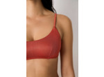Brassière haut de maillot à nouer pailleté