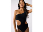 Maillot de bain 1 pièce découpe côte en matière extensible