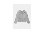 Gilet gris à col pour fille