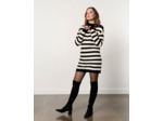 Robe courte rayée NOIR