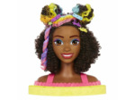 Barbie Ultra chevelure - Tête à coiffer brune avec mèches arc-en-ciel