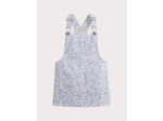 Robe-salopette bleue à imprimé léopard pour fille