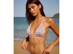 Maillot de bain triangle à rayures pailletées