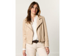 Perfecto court uni BEIGE Femme