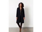 Manteau long uni NOIR Femme