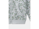 Sweat à capuche zippé vert d'eau