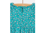 Robe fleurie bleu turquoise pour bébé fille