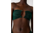 Bandeau haut de maillot détail anneau satiné