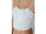Soutien-gorge bustier sans coques avec broderies