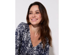 Pull fin Imprimé python BLEU Femme
