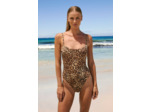 Maillot de bain 1 pièce pailleté et imprimé léopard,Maillot de bain 1 pièce pailleté et imprimé léopard;${refinementColor}