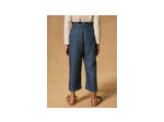Pantalon à jambes larges avec ceinture