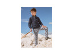 Gilet zippé bleu marine torsadé pour garçon