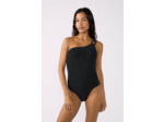 Maillot de bain 1 pièce asymétrique en matière extensible