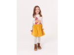 T-shirt écru animation girafe et sequins pour fille
