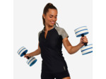 Top manches courtes d'Aquagym et d'Aquafitness femme noir lia kaki