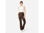 Legging de fitness bas droit femme, marron