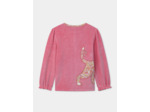 Pyjama rose en velours avec patch chat Fille