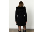 Manteau mi-long uni NOIR Femme