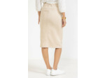 Jupe midi en scuba daim
