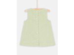 Robe verte en velours pour bébé fille