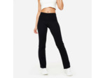 Legging de fitness évasé en coton femme , noir ultra