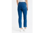 Pantacourt denim coupe droite, broderie