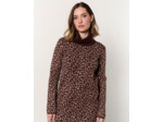 Robe courte avec motifs MARRON