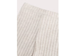Legging écru chiné en côte pour bébé fille