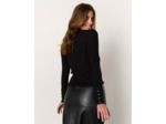 Pull fin uni NOIR Femme