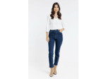 Pantacourt denim avec strass bleu