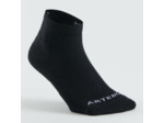 CHAUSSETTES DE TENNIS MI-HAUTES RS 100 NOIR LOT DE 3