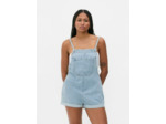 Combi-short en jean avec poche sur le devant