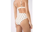 Culotte bikini taille haute à pois