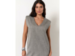 Robe courte faux uni NOIR