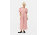 Robe mi-longue boutonnée texturée