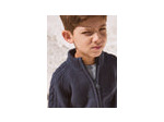 Gilet zippé bleu marine torsadé pour garçon