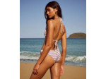 Maillot de bain triangle à rayures pailletées