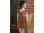 Robe chasuble marron en velours