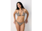 Culotte bikini ficelle bas de maillot à nouer imprimé léopard