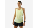 Débardeur running sans couture femme - kiprun run 500 confort jaune